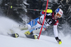 Marc Gini (SUI) attacks a control gate while competing in the slalom race part of  Audi FIS World Cup races in Kitzbuhel Austria.

