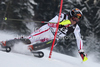 Mario Matt (AUT) attacks a control gate while competing in the slalom race part of  Audi FIS World Cup races in Kitzbuhel Austria.
