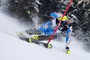 Markus Larsson (SWE) attacks a control gate while competing in the slalom race part of  Audi FIS World Cup races in Kitzbuhel Austria.
