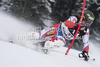 Ondrej Bank (CZE) attacks a control gate while competing in the slalom race part of  Audi FIS World Cup races in Kitzbuhel Austria.
