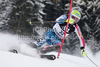 Bode Miller (USA) attacks a control gate while competing in the slalom race part of  Audi FIS World Cup races in Kitzbuhel Austria.
