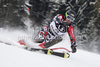Kilian Albrecht (BUL) attacks a control gate while competing in the slalom race part of  Audi FIS World Cup races in Kitzbuhel Austria.
