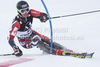 Kilian Albrecht (BUL) attacks a control gate while competing in the slalom race part of  Audi FIS World Cup races in Kitzbuhel Austria.

