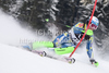 Matic Skube (SLO) attacks a control gate while competing in the slalom race part of  Audi FIS World Cup races in Kitzbuhel Austria.
