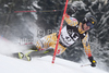 Paul Stutz (CAN) attacks a control gate while competing in the slalom race part of  Audi FIS World Cup races in Kitzbuhel Austria.
