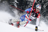 Marc Berthod (SUI) attacks a control gate while competing in the slalom race part of  Audi FIS World Cup races in Kitzbuhel Austria.
