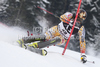 Trevor White (CAN) attacks a control gate while competing in the slalom race part of  Audi FIS World Cup races in Kitzbuhel Austria.
