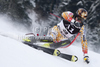 Trevor White (CAN) attacks a control gate while competing in the slalom race part of  Audi FIS World Cup races in Kitzbuhel Austria.
