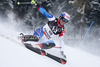 Justin Murisier (SUI) attacks a control gate while competing in the slalom race part of  Audi FIS World Cup races in Kitzbuhel Austria.
