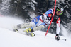 Markus Vogel (SUI) attacks a control gate while competing in the slalom race part of  Audi FIS World Cup races in Kitzbuhel Austria.

