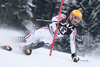 Maxime Tissot (FRA) attacks a control gate while competing in the slalom race part of  Audi FIS World Cup races in Kitzbuhel Austria.
