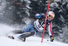 Nolan Kasper (USA) attacks a control gate while competing in the slalom race part of  Audi FIS World Cup races in Kitzbuhel Austria.
