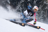Nolan Kasper (USA) attacks a control gate while competing in the slalom race part of  Audi FIS World Cup races in Kitzbuhel Austria.
