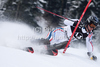 Victor Muffat-Jeandet (FRA) attacks a control gate while competing in the slalom race part of  Audi FIS World Cup races in Kitzbuhel Austria.
