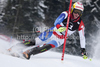 Reto Schmidiger (SUI) attacks a control gate while competing in the slalom race part of  Audi FIS World Cup races in Kitzbuhel Austria.
