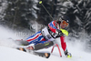 Noel Baxter (GBR) attacks a control gate while competing in the slalom race part of  Audi FIS World Cup races in Kitzbuhel Austria.
