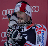 Jean-Baptiste Grange (FRA) reacts in the finish area of  the slalom race part of  Audi FIS Alpine Skiing World Cup races in Kitzbuhel Austria. The race was won by Jean-Baptiste Grange (FRA).
