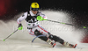 Marcel Hirscher of Austria skiing in first run of Men slalom race of Audi FIS alpine skiing World Cup in Schladming, Austria. Traditional Night slalom race of Men Audi FIS Alpine skiing World Cup 2010-11, was held on Tuesday, 25th of January 2011, in Schladming, Austria.
