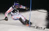 Jean-Baptiste Grange of France skiing in first run of Men slalom race of Audi FIS alpine skiing World Cup in Schladming, Austria. Traditional Night slalom race of Men Audi FIS Alpine skiing World Cup 2010-11, was held on Tuesday, 25th of January 2011, in Schladming, Austria.
