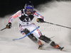 Jean-Baptiste Grange of France skiing in first run of Men slalom race of Audi FIS alpine skiing World Cup in Schladming, Austria. Traditional Night slalom race of Men Audi FIS Alpine skiing World Cup 2010-11, was held on Tuesday, 25th of January 2011, in Schladming, Austria.
