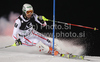 Manfred Pranger of Austria skiing in first run of Men slalom race of Audi FIS alpine skiing World Cup in Schladming, Austria. Traditional Night slalom race of Men Audi FIS Alpine skiing World Cup 2010-11, was held on Tuesday, 25th of January 2011, in Schladming, Austria.
