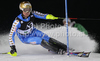 Mattias Hargin of Sweden skiing in first run of Men slalom race of Audi FIS alpine skiing World Cup in Schladming, Austria. Traditional Night slalom race of Men Audi FIS Alpine skiing World Cup 2010-11, was held on Tuesday, 25th of January 2011, in Schladming, Austria.
