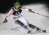 Steve Missillier of France skiing in first run of Men slalom race of Audi FIS alpine skiing World Cup in Schladming, Austria. Traditional Night slalom race of Men Audi FIS Alpine skiing World Cup 2010-11, was held on Tuesday, 25th of January 2011, in Schladming, Austria.
