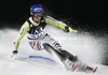 Felix Neureuther of Germany skiing in first run of Men slalom race of Audi FIS alpine skiing World Cup in Schladming, Austria. Traditional Night slalom race of Men Audi FIS Alpine skiing World Cup 2010-11, was held on Tuesday, 25th of January 2011, in Schladming, Austria.
