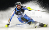 Markus Larsson of Sweden skiing in first run of Men slalom race of Audi FIS alpine skiing World Cup in Schladming, Austria. Traditional Night slalom race of Men Audi FIS Alpine skiing World Cup 2010-11, was held on Tuesday, 25th of January 2011, in Schladming, Austria.
