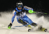 Jens Byggmark of Sweden skiing in first run of Men slalom race of Audi FIS alpine skiing World Cup in Schladming, Austria. Traditional Night slalom race of Men Audi FIS Alpine skiing World Cup 2010-11, was held on Tuesday, 25th of January 2011, in Schladming, Austria.
