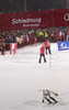 Fritz Dopfer of Germany skiing in second run of Men slalom race of Audi FIS alpine skiing World Cup in Schladming, Austria. Traditional Night slalom race of Men Audi FIS Alpine skiing World Cup 2010-11, was held on Tuesday, 25th of January 2011, in Schladming, Austria.
