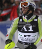 Fritz Dopfer of Germany reacts in finish of second run of Men slalom race of Audi FIS alpine skiing World Cup in Schladming, Austria. Traditional Night slalom race of Men Audi FIS Alpine skiing World Cup 2010-11, was held on Tuesday, 25th of January 2011, in Schladming, Austria.
