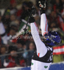 Winner Jean-Baptiste Grange of France reacts in finish of second run of Men slalom race of Audi FIS alpine skiing World Cup in Schladming, Austria. Traditional Night slalom race of Men Audi FIS Alpine skiing World Cup 2010-11, was held on Tuesday, 25th of January 2011, in Schladming, Austria.
