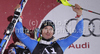 Second placed Andre Myhrer of Sweden celebrates his medal won in Men slalom race of Audi FIS alpine skiing World Cup in Schladming, Austria. Traditional Night slalom race of Men Audi FIS Alpine skiing World Cup 2010-11, was held on Tuesday, 25th of January 2011, in Schladming, Austria.
