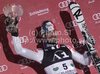 Winner Jean-Baptiste Grange of France celebrates his medal won in Men slalom race of Audi FIS alpine skiing World Cup in Schladming, Austria. Traditional Night slalom race of Men Audi FIS Alpine skiing World Cup 2010-11, was held on Tuesday, 25th of January 2011, in Schladming, Austria.
