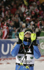 Second placed Andre Myhrer of Sweden reacts in finish of second run of Men slalom race of Audi FIS alpine skiing World Cup in Schladming, Austria. Traditional Night slalom race of Men Audi FIS Alpine skiing World Cup 2010-11, was held on Tuesday, 25th of January 2011, in Schladming, Austria.
