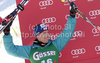 Second placed Benjamin Raich of Austria at the flower ceremony of the mens Super G race of FIS Audi Alpine World cup in Hinterstoder, Austria. mens  Super G race of FIS Audi Alpine World cup in season 2010 / 2011 was held on Saturday, 5th of February 2011 on Hannes Trinkl race track at Hinterstoder, Austria. 
