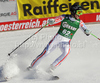 Alexis Pinturault of France reacts in finish of Men Super-G race of Audi FIS alpine skiing World Cup in Hinterstoder, Austria. Super-G race of Men Audi FIS Alpine skiing World Cup 2010-11, was held on Saturday, 5th of February 2011, in Hinterstoder, Austria.
