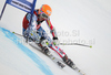 Ted Ligety of USA skiing during first run of Men Giant slalom race of Audi FIS alpine skiing World Cup in Hinterstoder, Austria. Giant slalom race of Men Audi FIS Alpine skiing World Cup 2010-11, was held on Sunday, 6th of February 2011, in Hinterstoder, Austria.
