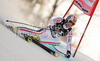 Thomas Fanara of France skiing during first run of Men Giant slalom race of Audi FIS alpine skiing World Cup in Hinterstoder, Austria. Giant slalom race of Men Audi FIS Alpine skiing World Cup 2010-11, was held on Sunday, 6th of February 2011, in Hinterstoder, Austria.

