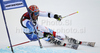 Didier Cuche of Switzerland skiing during first run of Men Giant slalom race of Audi FIS alpine skiing World Cup in Hinterstoder, Austria. Giant slalom race of Men Audi FIS Alpine skiing World Cup 2010-11, was held on Sunday, 6th of February 2011, in Hinterstoder, Austria.

