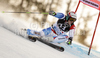 Sandro Viletta of Switzerland skiing during first run of Men Giant slalom race of Audi FIS alpine skiing World Cup in Hinterstoder, Austria. Giant slalom race of Men Audi FIS Alpine skiing World Cup 2010-11, was held on Sunday, 6th of February 2011, in Hinterstoder, Austria.
