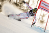 Steve Missillier of France skiing during first run of Men Giant slalom race of Audi FIS alpine skiing World Cup in Hinterstoder, Austria. Giant slalom race of Men Audi FIS Alpine skiing World Cup 2010-11, was held on Sunday, 6th of February 2011, in Hinterstoder, Austria.
