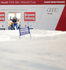 Matts Olsson of Sweden at start of first run of Men Giant slalom race of Audi FIS alpine skiing World Cup in Hinterstoder, Austria. Giant slalom race of Men Audi FIS Alpine skiing World Cup 2010-11, was held on Sunday, 6th of February 2011, in Hinterstoder, Austria.
