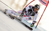 Hannes Reichelt of Austria skiing during first run of Men Giant slalom race of Audi FIS alpine skiing World Cup in Hinterstoder, Austria. Giant slalom race of Men Audi FIS Alpine skiing World Cup 2010-11, was held on Sunday, 6th of February 2011, in Hinterstoder, Austria.
