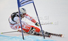 Marcus Sandell of Finland skiing during first run of Men Giant slalom race of Audi FIS alpine skiing World Cup in Hinterstoder, Austria. Giant slalom race of Men Audi FIS Alpine skiing World Cup 2010-11, was held on Sunday, 6th of February 2011, in Hinterstoder, Austria.
