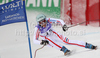 Marie Marchand-Arvier of France skiing in Women Super-G race of FIS alpine skiing World Championships in Garmisch-Partenkirchen, Germany. Super-G race of Women Super-G race of FIS alpine skiing World Championships, was held on Tuesday, 8th of February 2011, in Garmisch-Partenkirchen, Germany.
