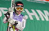 Elisabeth Goergl of Austria reacts in the finish of the ladies Super G race of FIS Alpine World Ski Championships in Garmisch Partenkirchen, Germany. The ladies Super G race of FIS Alpine World Ski Championships was held on Tuesday, 8th of February 2011 on course Kandahar1 at Garmisch Partenkirchen, Germany. 
