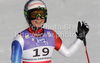 Lara Gut of Switzerland reacts in the finish of the ladies Super G race of FIS Alpine World Ski Championships in Garmisch Partenkirchen, Germany. The ladies Super G race of FIS Alpine World Ski Championships was held on Tuesday, 8th of February 2011 on course Kandahar1 at Garmisch Partenkirchen, Germany. 
