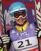 Julia Mancuso of USA reacts in the finish of the ladies Super G race of FIS Alpine World Ski Championships in Garmisch Partenkirchen, Germany. The ladies Super G race of FIS Alpine World Ski Championships was held on Tuesday, 8th of February 2011 on course Kandahar1 at Garmisch Partenkirchen, Germany. 
